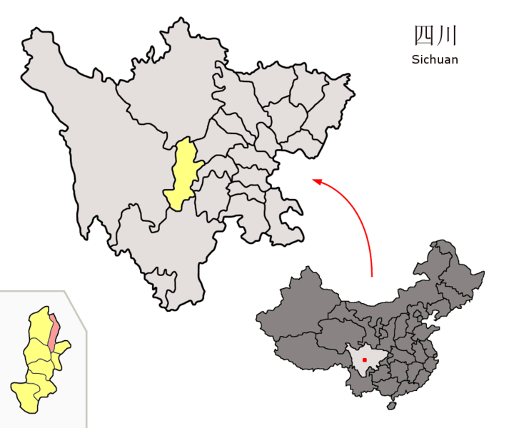 File:Location of Lushan within Sichuan (China).png