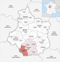 Locator map of Arrondissement Le Blanc 2019.png