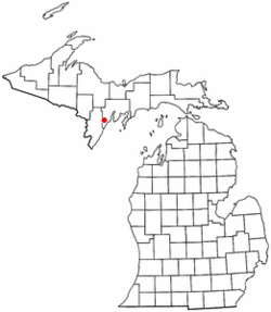 Location of Bark River Township in Michigan