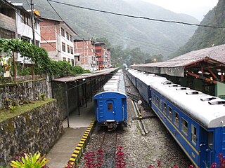 Train station of Aguas Calientes.