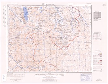 1954年地图，巴里加斯位于传统习惯线中方一侧。