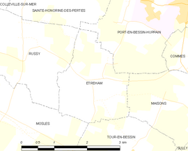 Mapa obce Étréham
