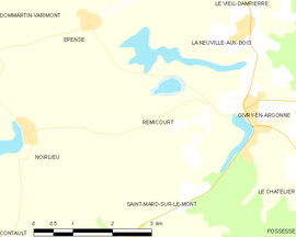 Mapa obce Remicourt