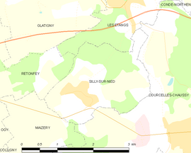 Mapa obce Silly-sur-Nied