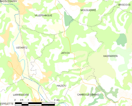 Mapa obce Jatxou