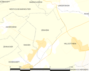 Poziția localității Zeinheim
