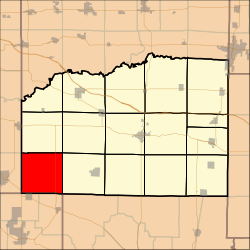 Lively Grove Township, Washington County, Illinois.svg'yi vurgulayan harita