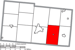 Localisation du canton d'Union dans le comté de Champaign