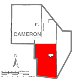 Vị trí trong Quận Cameron, Pennsylvania