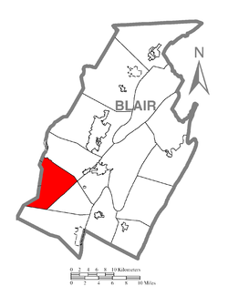 Vị trí trong Quận Blair, Pennsylvania