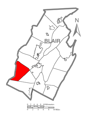 Locatie van Juniata Township