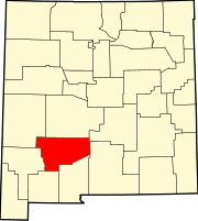 Carte du Nouveau-Mexique mettant en évidence Sierra County.svg