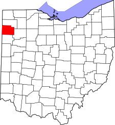 Map of Ohio highlighting Paulding County.svg