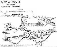 Route Victorian Centenary 1000.jpg Haritası