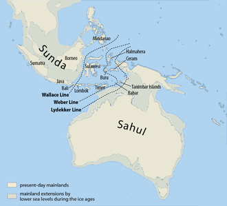 Map of Sahul with Sunda Map of Sunda and Sahul.png