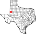 Map of Texas highlighting Gaines County.svg