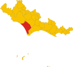 Map of comune of Sabaudia (province of Latina, region Lazio, Italy).svg