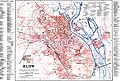 Karte von Kiew aus dem Jahre 1913, die Nikolsker Vorstadt liegt im Planquadrat F3