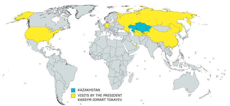 File:Map of the international presidential trips made by Kassym-Jomart Tokayev.png