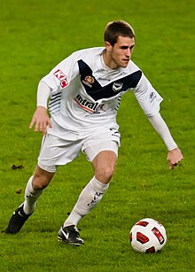 Mate Dugandzic became the first player to transfer directly between the two Melbourne clubs, when he joined Melbourne Heart from Melbourne Victory in February 2011 Mate Dugandzic.jpg