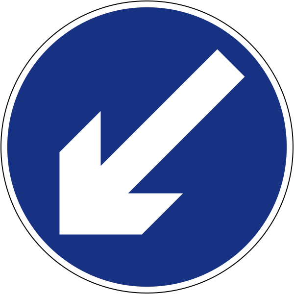 File:Mauritius Road Signs - Mandatory Sign - Keep left.svg