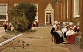 Recreo en el orfanato de Ámsterdam, de Max Liebermann, 1876.