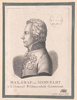 <span class="mw-page-title-main">Maximilian, Count of Merveldt</span> Austrian diplomat and general (1764–1815)