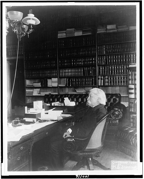 File:Melville Weston Fuller, full-length portrait, seated at desk, facing left LCCN90710139.jpg