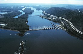 The Ural River, which splits the nation.