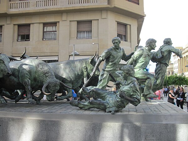 Monument in Pamplona