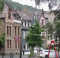 A row of buildings in Moselkern.