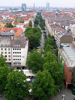 Donnersbergerstraße Street in Munich, Germany