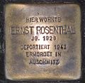 Stolperstein Ernst Rosenthal vor dem Haus Hauptstraße 18-20