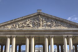 Admiral Lord Nelson's Pediment, Old Royal Naval College, Greenwich.
(See "Nelson Pediment" section below) Nelson Pediment close-up.jpg