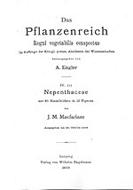 Thumbnail for Nepenthaceae (1908 monograph)