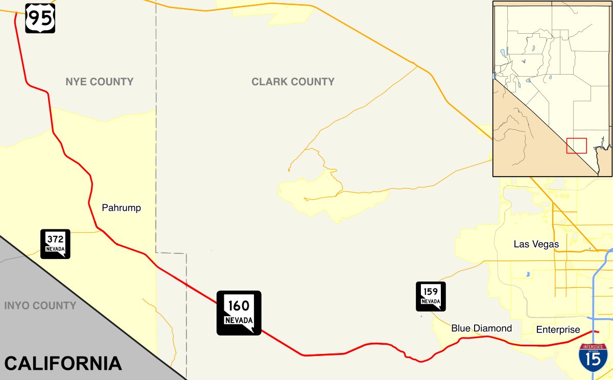 Nevada State Route 160 Wikipedia