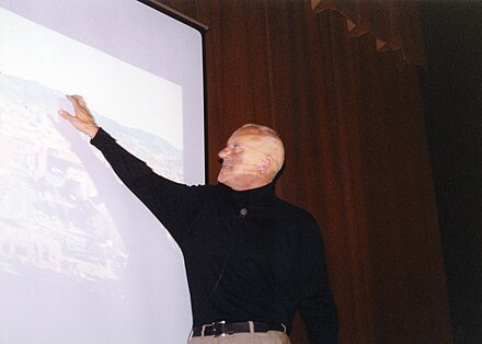 Foster lecturing in 2001