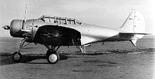 BT-1 modified as a testbed for tricycle landing gear Northrop BT-1 tricycle.jpg