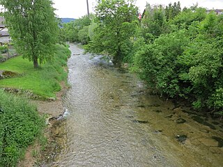 Sissle river in Switzerland