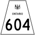 Highway 604 marker