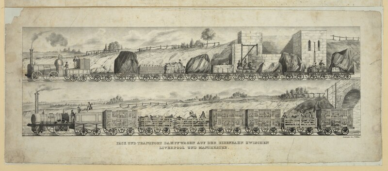 File:Pack und transport dampfwagen auf der eisenbahn zwischen Liverpool und Manchester - Carlsruhe bei J. Velten. LCCN2006678628.tif