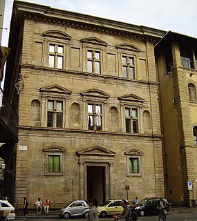 Palazzo Bartolini Salimbeni palace located on Via de Tornabuoni on Piazza Trinita in central Florence