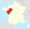 Lage der Region Pays de la Loire in Frankreich
