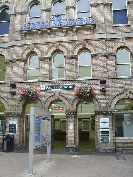 File:Peckham Rye stn entrance.JPG