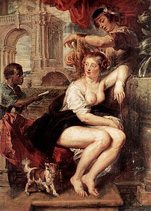 «Ветсавія біля фонтану», Рубенс (бл. 1635)