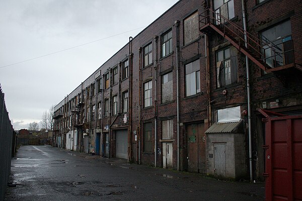 Pioneer Mill, at the end of Milltown Street in Radcliffe. The building was the last in the town to use cotton.