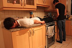 Planking in a kitchen.jpg