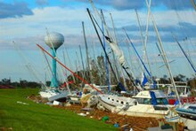 Pleasure Island damage from Hurricane Ike