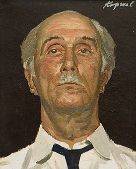 Гелий Коржев. Отец М. П. Коржев. 1963. Картон, масло. 43×35,5 см