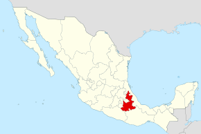 Штат Пуебла на мапі Мексики